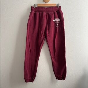Stussy Maroon Sweatpants
